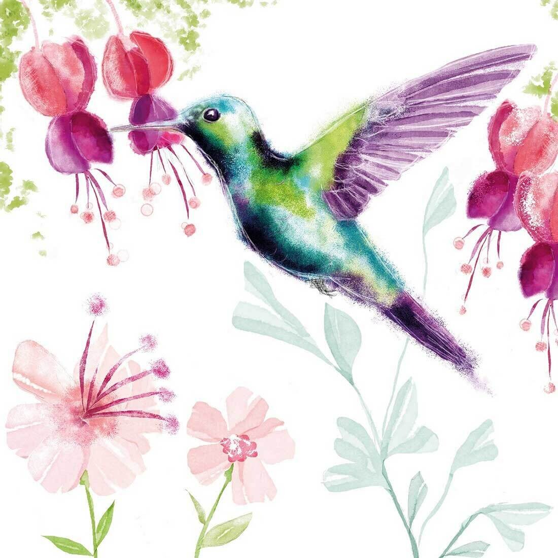 Decoupage Paper Napkins - Bird - Hummingbird (1 Sheet)