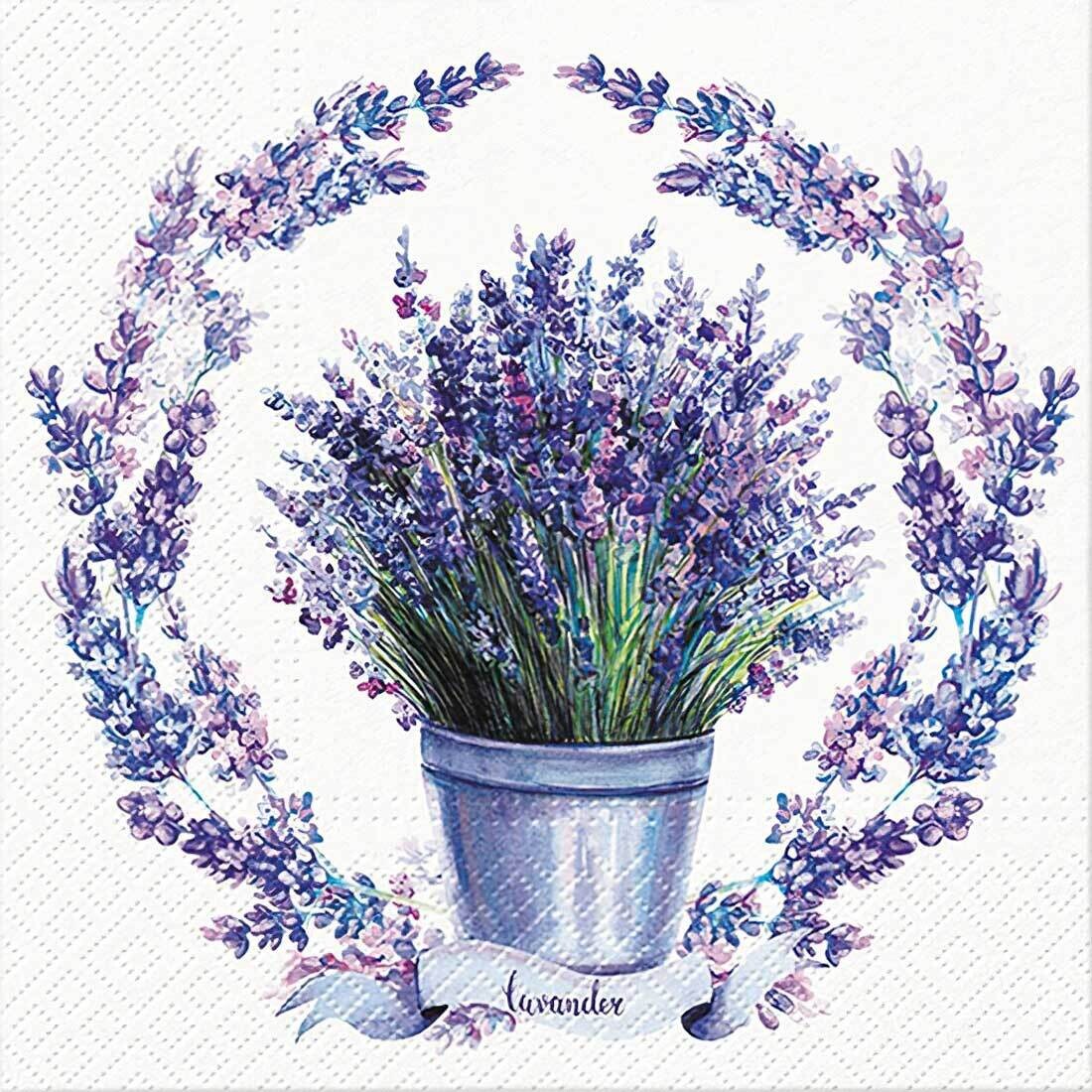 Decoupage Paper Napkins - Floral - Soft Lavender (1 Sheet)