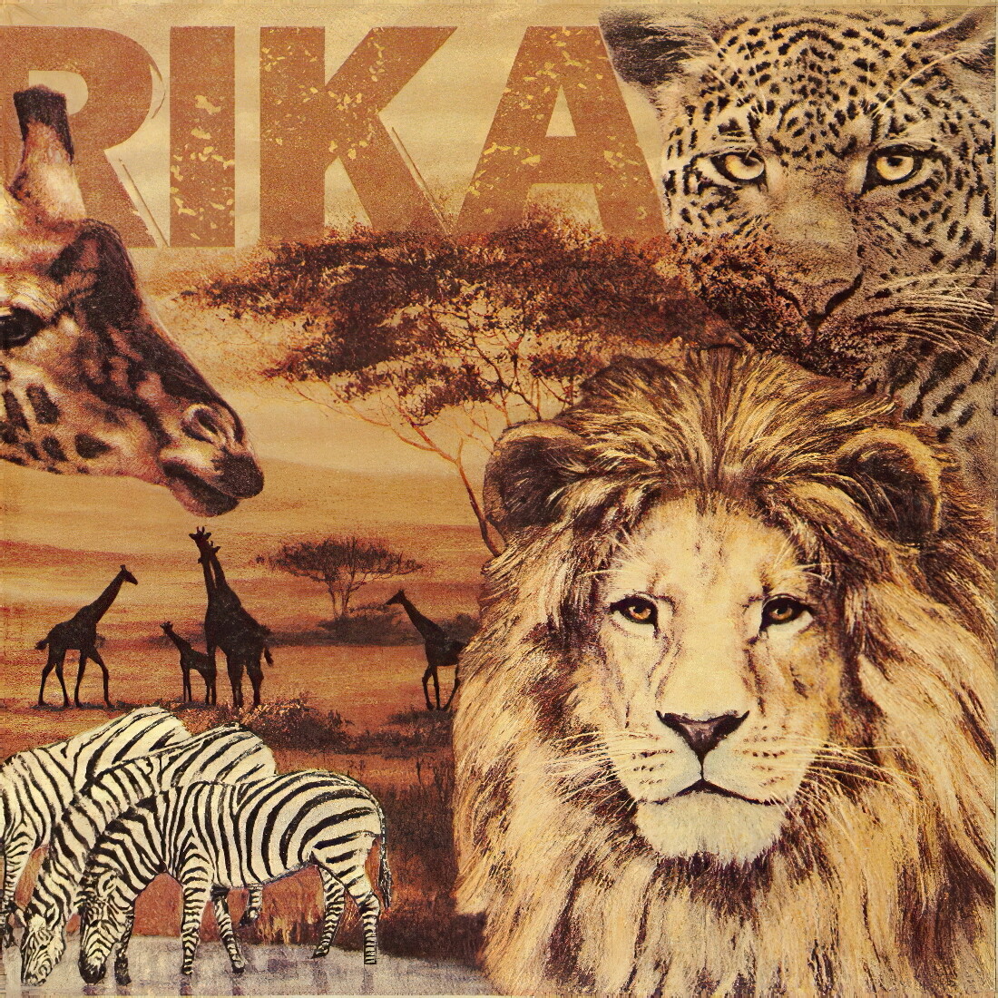 Decoupage Paper Napkins - Animals - Africa Collage