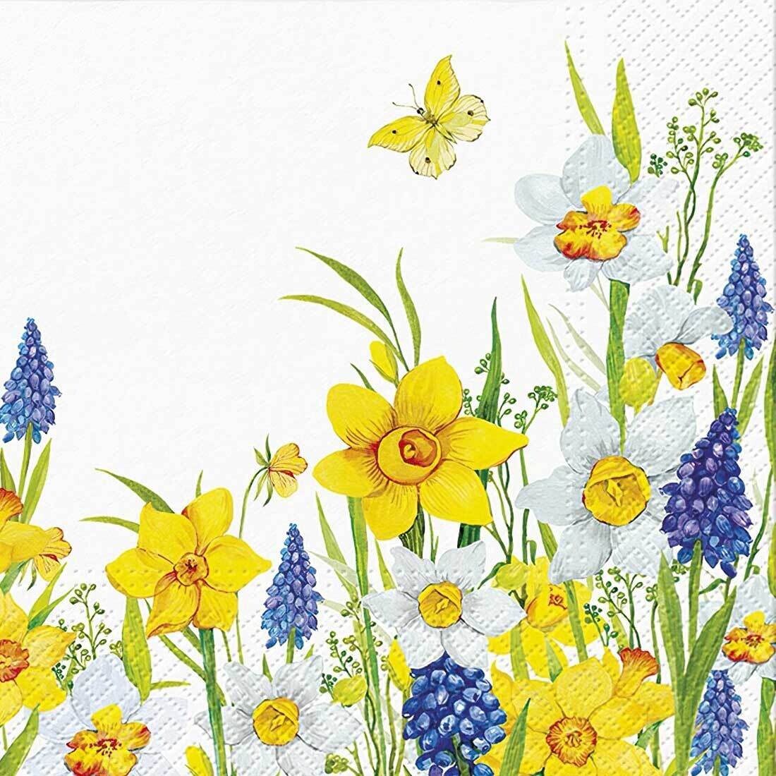 Decoupage Paper Napkins - Floral - Spring Daffodils (1 Sheet)
