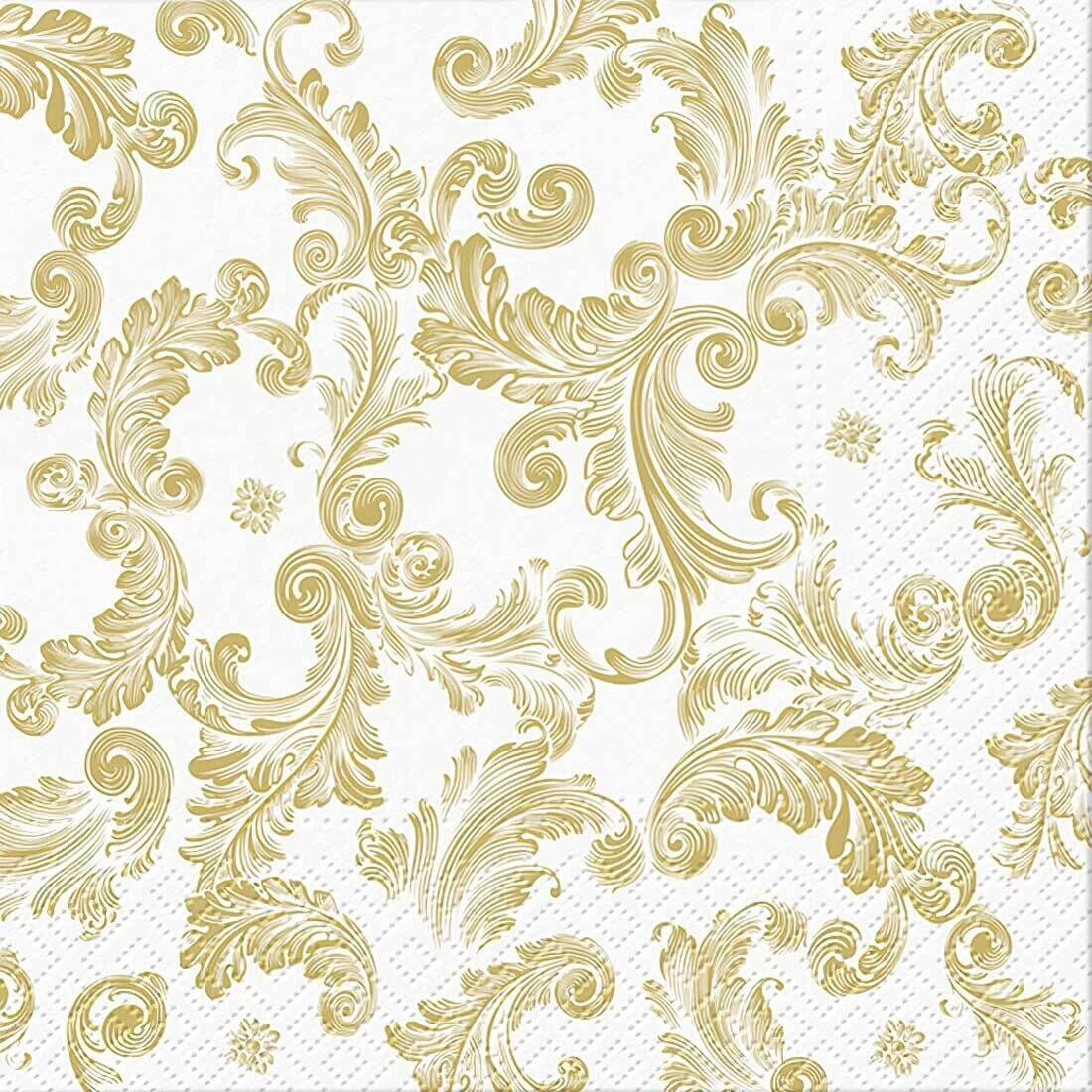 Decoupage Paper Napkins - Pattern - Source Of Fame Gold (1 Sheet)