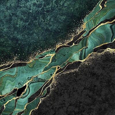 Decoupage Paper Napkins - Pattern - Malachite Marble