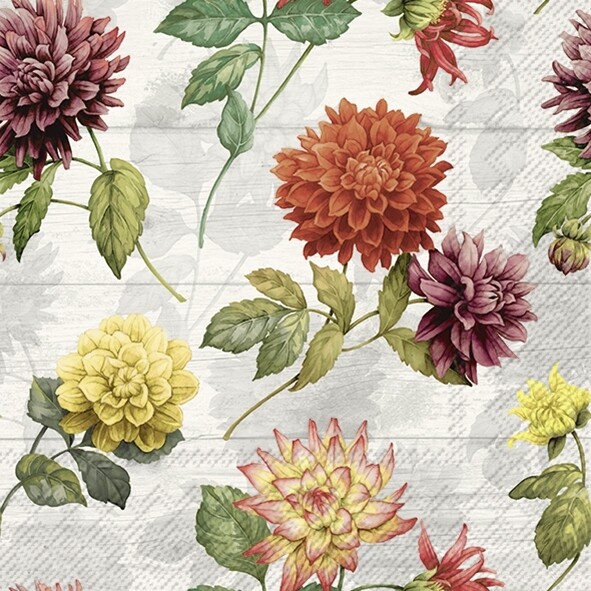 Decoupage Paper Napkins - Floral - Gemma Cream (1 Sheet)