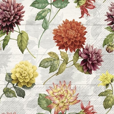 Decoupage Paper Napkins - Floral - Gemma Cream (1 Sheet)