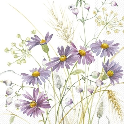 Decoupage Paper Napkins - Floral - Lilac Aster