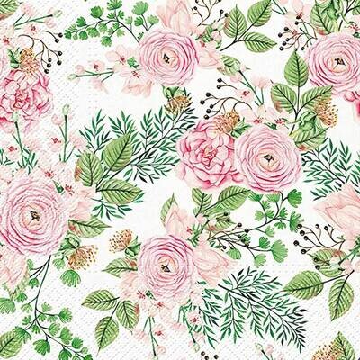 Decoupage Paper Napkins - Floral - Rose Hip Flowers (1 Sheet)