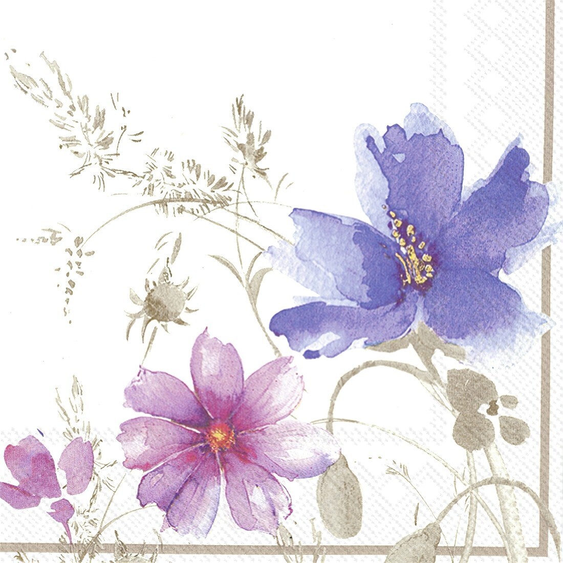 Decoupage Paper Napkins - Floral - Mariefleur Gris V & B (1 Sheet) Out of Stock