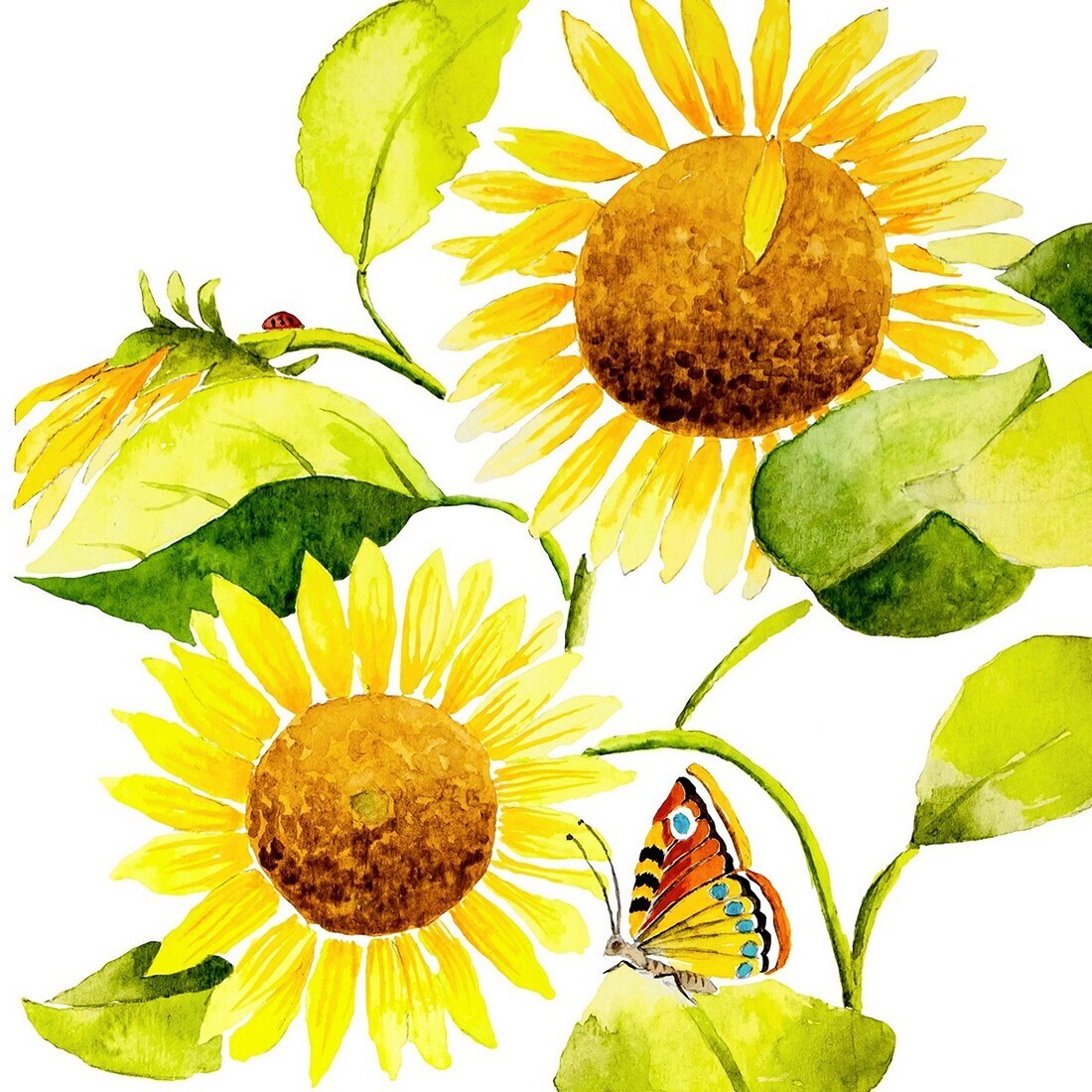 Decoupage Paper Napkins - Floral - Sunflowers (1 Sheet)