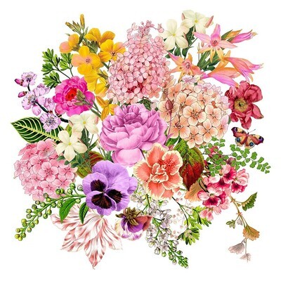 Decoupage Paper Napkins - Floral - Flower Bouquet (1 Sheet)