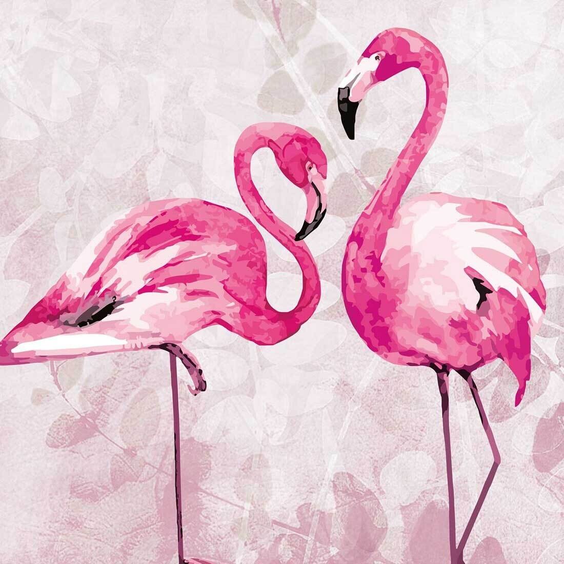 Decoupage Paper Napkins - Bird - Flamingo Dance (1 Sheet)