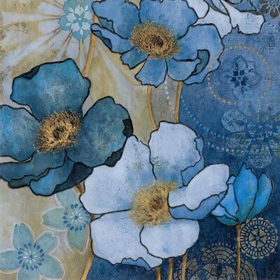 Decoupage Paper Napkins - Floral - Harmony in Blue