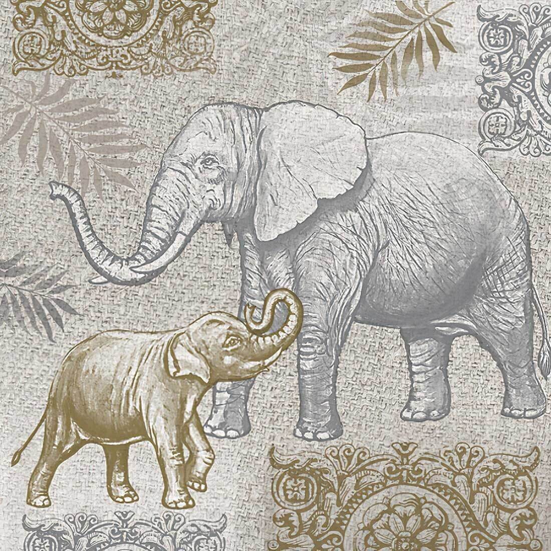Decoupage Paper Napkins - Animals - Indian Style Elephants
