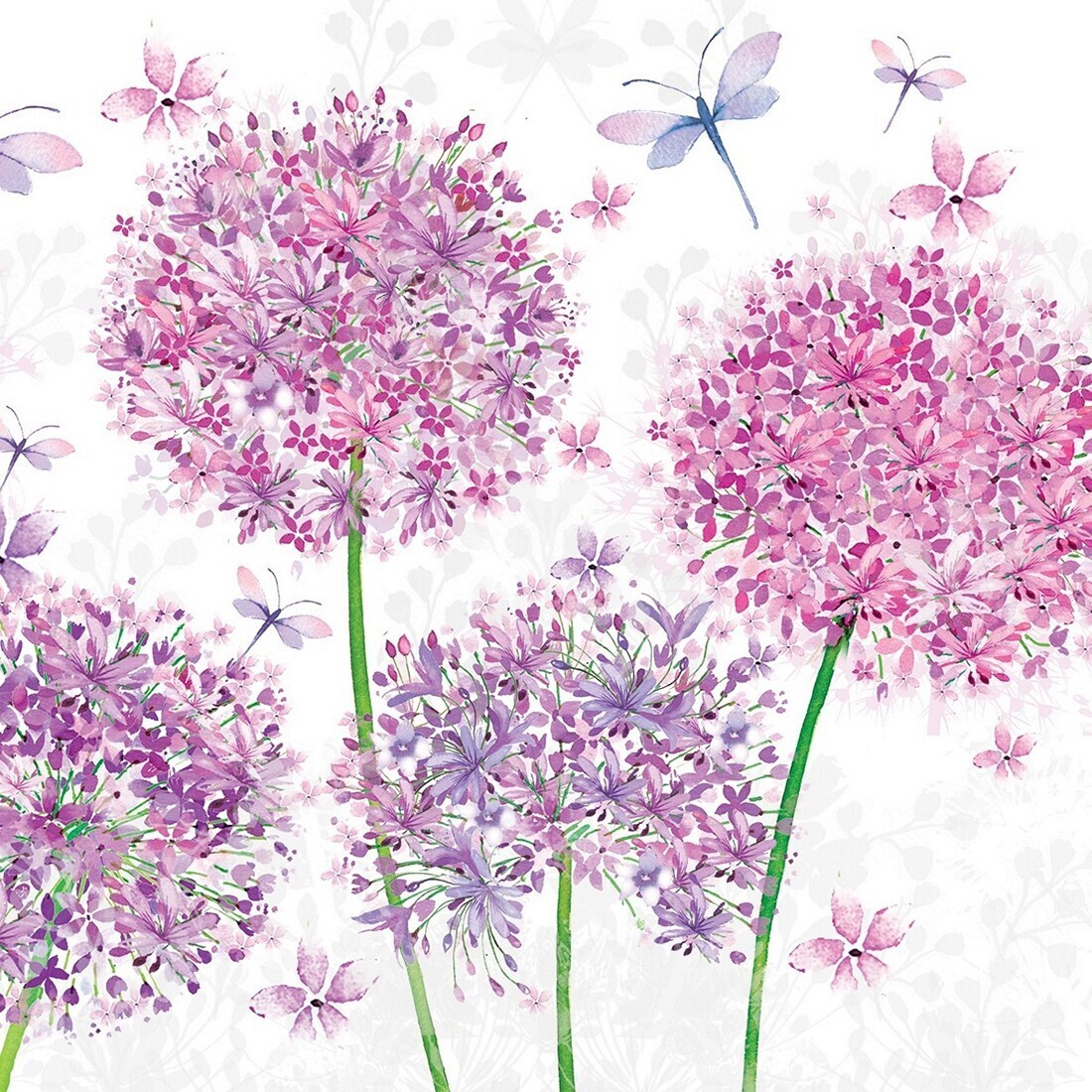 Decoupage Paper Napkins - Floral - Aquarell Dandelion (1 Sheet) Out of Stock