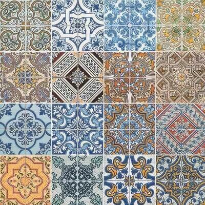Decoupage Paper Napkins - Pattern - Tiles Mandala Square (1 Sheet)
