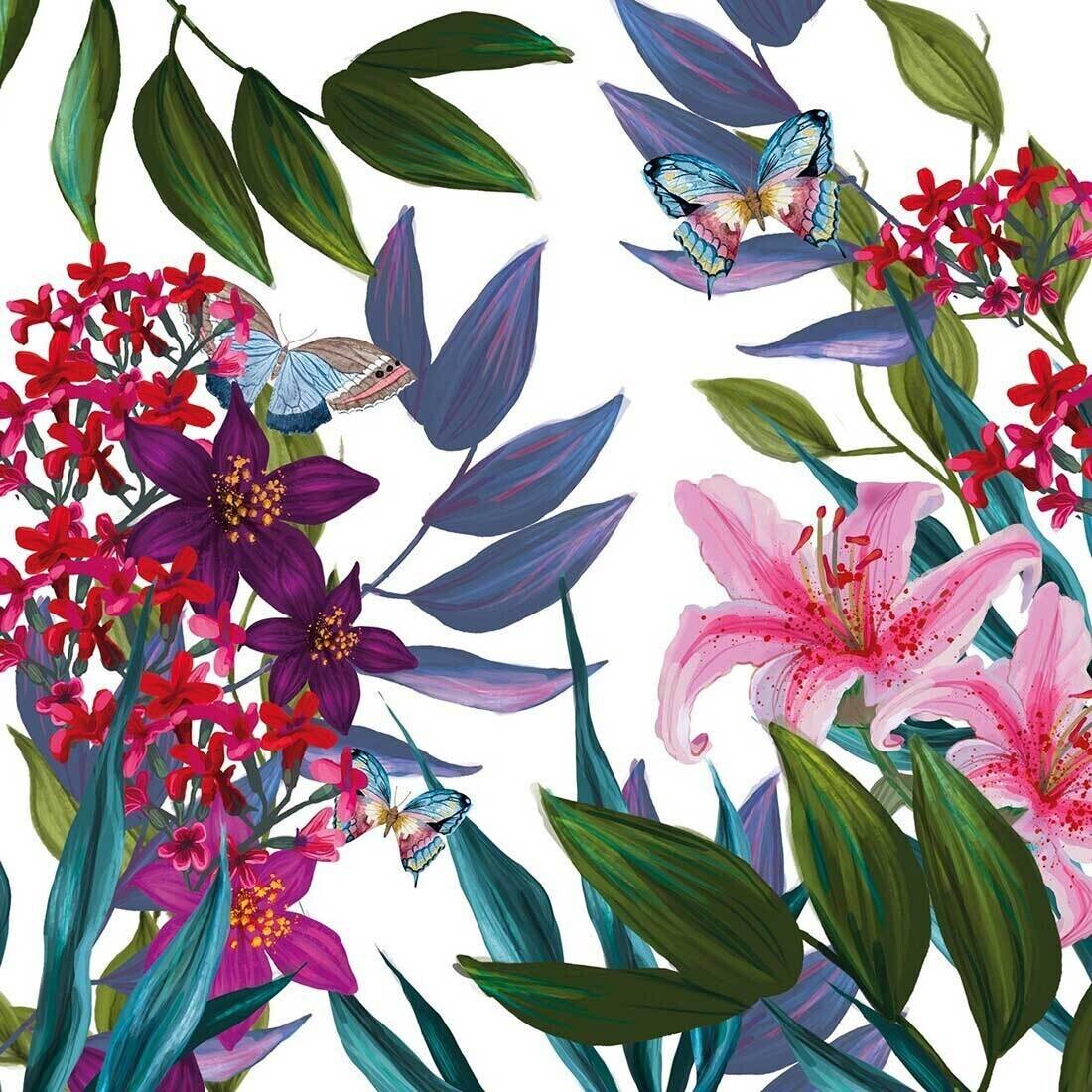 Decoupage Paper Napkins - Floral - Tropical Lilies