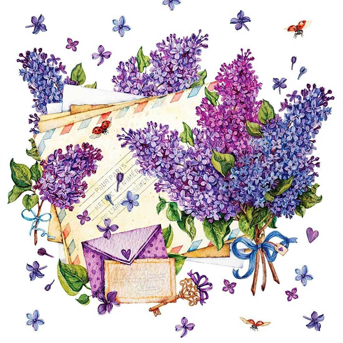 Decoupage Paper Napkins - Floral - Lettre De Printemps