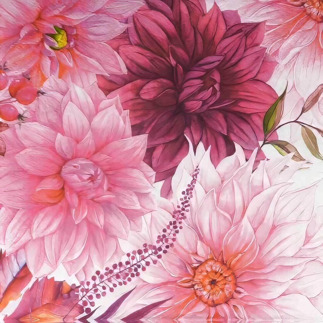 Decoupage Paper Napkins - Floral - Claudette Burgundy