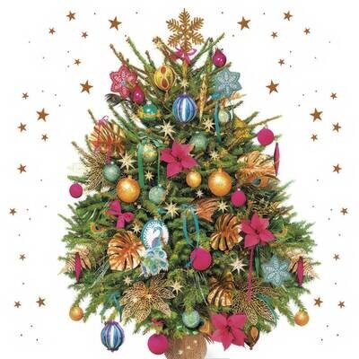 Decoupage Paper Napkins - Christmas/Xmas - Photo Christmas Tree (1 Sheet)