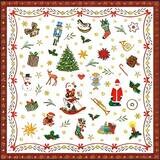 Decoupage Paper Napkins - Christmas/Xmas - Ornaments All Over Red