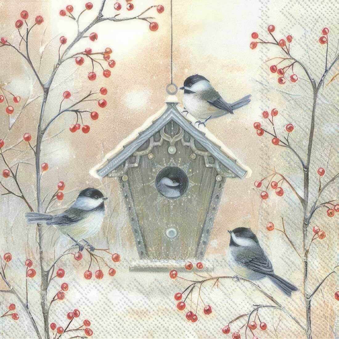 Decoupage Paper Napkins - Bird - Beautiful Birdhouse