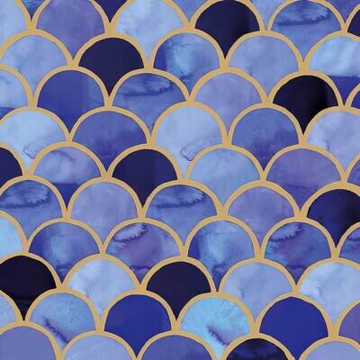Decoupage Paper Napkins - Pattern - Art Deco Aqua