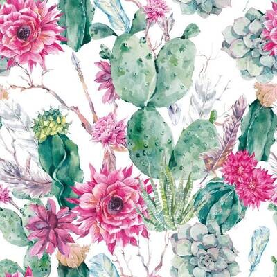 Decoupage Paper Napkins - Floral - Cactus-Flower