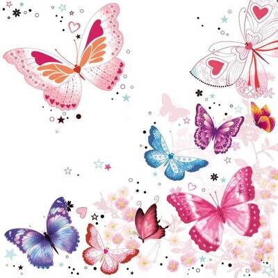 Decoupage Paper Napkins - Butterflies - Sparkly Butterflies