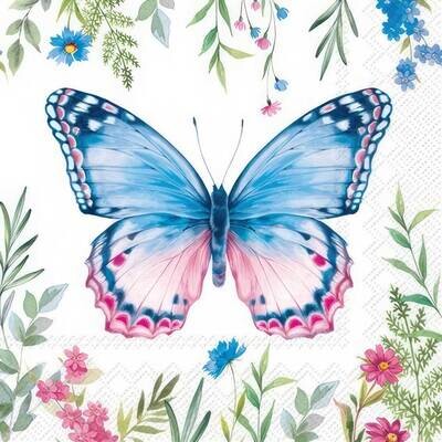 Decoupage Paper Napkins - Butterflies - Ylvie Blue Pink