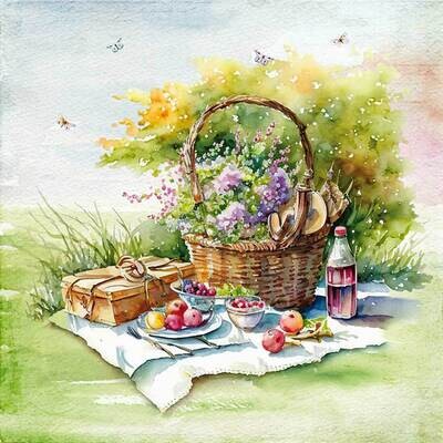 Decoupage Paper Napkins - Food & Drinks - Picnic Estivo
A delightful blend of flowers and fruits. The colorful assortment of flowers and fruits adds a playful and refreshing touch to your projects. The intricate designs of flowers and fruits create a cheerful atmosphere