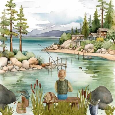Decoupage Paper Napkins - Outdoor/Scenic - Lakeside Fishing
Bring the tranquility of nature into your crafting projects with this delightful and picturesque design. The scenic lakeside image adds a touch of relaxation and outdoor beauty to your creations, creating a soothing ambiance and making them ideal for nature-themed projects.