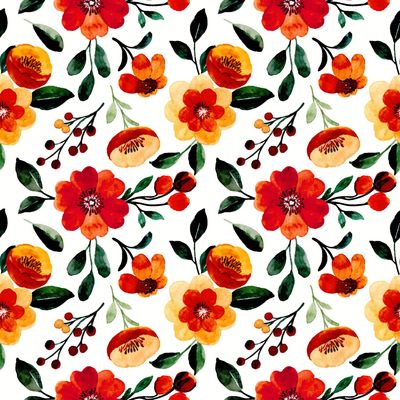 Decoupage Paper Napkins - Floral - Orange Floral Pattern

This decoupage paper napkin features a vibrant and eye-catching design of bold, watercolor-style flowers in rich shades of red, orange, and yellow. The flowers are interspersed with deep green leaves and delicate sprigs of berries, creating a lively and dynamic pattern. The bright and warm color palette is set against a crisp white background, allowing the floral elements to stand out beautifully. This napkin is perfect for adding a pop of color to craft projects for a cheerful, floral theme.