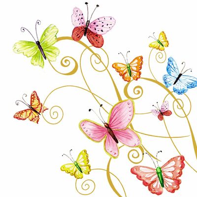 Decoupage Paper Napkins - Butterflies - Frühlingswind (1Sheet)