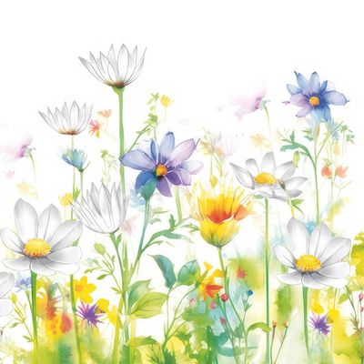 Decoupage Paper Napkins - Floral - Beautifull Flower Meadow

This decoupage paper napkin features a delicate and vibrant floral meadow design. The artwork showcases a variety of blooms, such as daisies, yellow poppies, and other wildflowers, set against a soft watercolor background. The flowers are illustrated in pastel shades, with subtle yet expressive details, giving the piece a light, airy feel. Perfect for adding a touch of nature-inspired elegance to your craft projects, this napkin evokes the charm of a summer garden in full bloom.