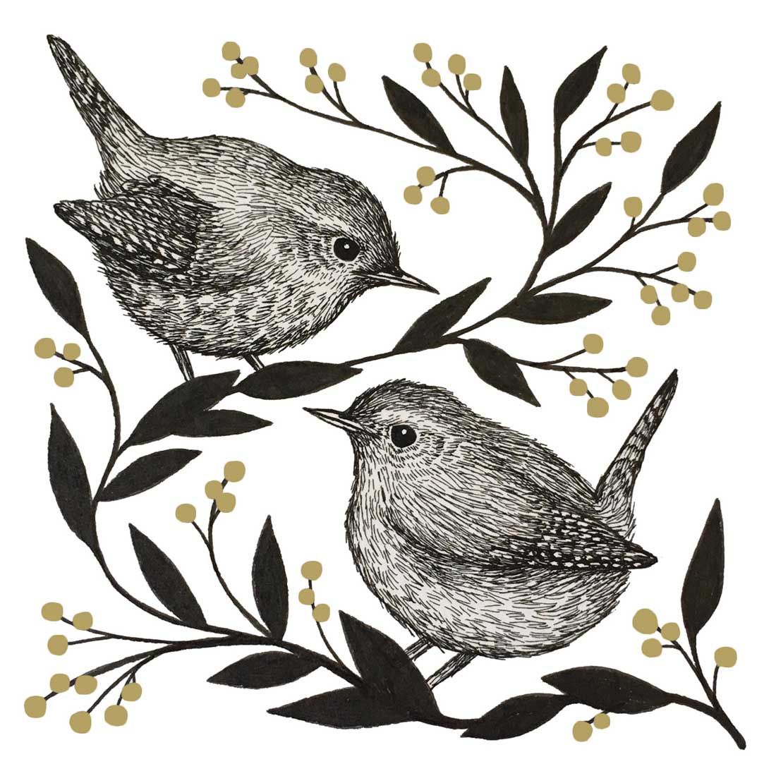 Decoupage Paper Napkins - Bird - Nightingale (1 Sheet)