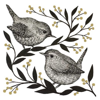 Decoupage Paper Napkins - Bird - Nightingale (1 Sheet)