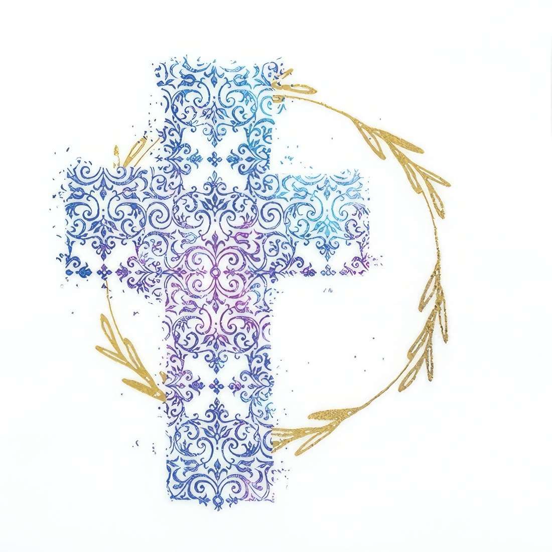 Decoupage Paper Napkins - Other - Cross Blue