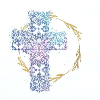 Decoupage Paper Napkins - Other - Cross Blue