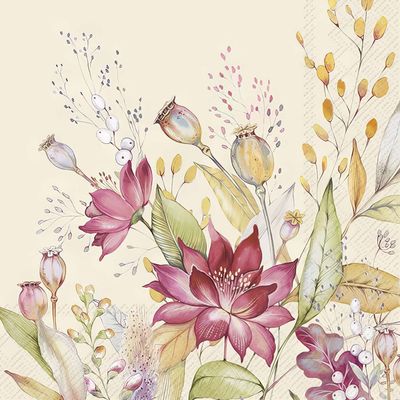 Autumn Meadow Cream

Immerse yourself in the charm of nature with this stunning Autumn Meadow Cream decoupage paper napkin. Featuring a harmonious blend of delicate florals, graceful leaves, and botanical accents in soft autumn hues, this design evokes warmth and elegance. The creamy background enhances the intricate details, making it a versatile choice for various DIY and crafting projects.

Perfect for decoupage on furniture, wooden trays, glass jars, candles, and more, this high-quality paper is easy to use and adheres smoothly to any surface. Ideal for creating vintage-inspired pieces or adding a touch of nature to your home décor, this decoupage paper napkin brings sophistication and artistry to every project. Let your creativity blossom!