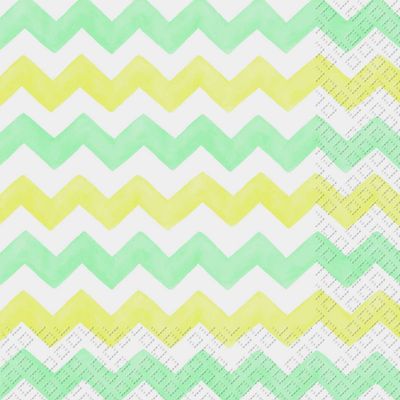 Alix Turkis
This decoupage paper napkin features a cheerful zigzag pattern with alternating pastel green and yellow hues. The watercolor-like texture gives it a soft and artistic feel, perfect for crafting or decorating with a light, fresh, and vibrant touch. The pattern transitions subtly into a dotted texture along the edges, adding a unique and delicate detail.