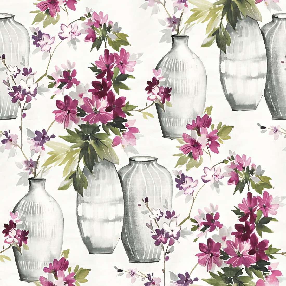 Decoupage Paper Napkins - Outdoor/Scenic - Flores En Jarrones

Add a touch of elegance to your crafts with this exquisite decoupage paper napkin. Featuring a delicate arrangement of hand-painted vases in soft grayscale, adorned with vibrant floral bouquets in shades of magenta, pink, and purple, this design evokes timeless beauty and sophistication. Perfect for enhancing home décor, scrapbooking, and creative projects.
