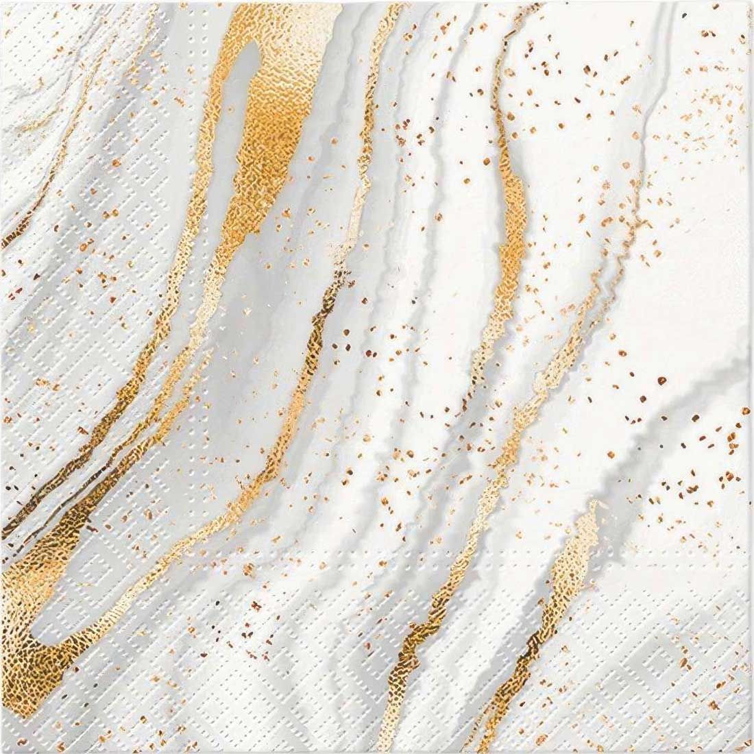 Decoupage Paper Napkins - Pattern - Golded Marble

Luxurious marble-patterned napkin with flowing gold accents and shimmering specks. The elegant design combines a white base with metallic gold highlights, creating a sophisticated and opulent look. Ideal for decoupage, crafting, or adding a touch of glamour to your projects.
