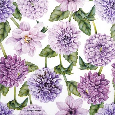 Decoupage Paper Napkins - Floral - Dahlias In Bloom

Bring a touch of sophistication to your craft projects with this stunning dahlia-themed decoupage napkin. Featuring intricately detailed purple and lilac dahlias with lush green foliage on a crisp white background, this design exudes elegance and natural beauty. Perfect for decoupage, scrapbooking, DIY home décor, and mixed media art, this napkin adds a delicate floral charm to any project. Whether decorating wooden trays, glassware, or furniture, this botanical-inspired napkin is a must-have for flower lovers and creative artists alike!
