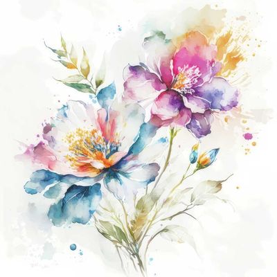 Decoupage Paper Napkins - Floral - Watercolour Pastel Flowers 

Infuse your crafts with artistic flair using this vibrant watercolor floral design. Featuring expressive brushstrokes in shades of pink, blue, yellow, and violet, this napkin captures the essence of hand-painted elegance and is perfect for modern, artistic, or abstract-themed decoupage projects.
