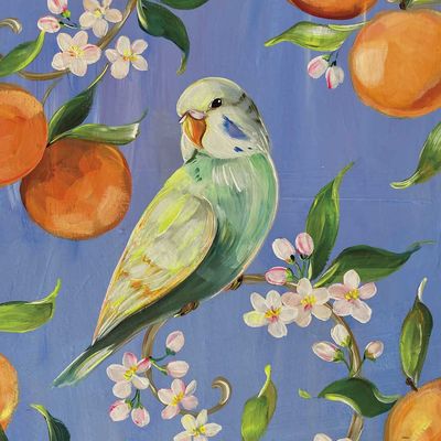Decoupage Paper Napkins - Bird - Perruche Et Oranges

Add a burst of tropical charm to your creative projects with this lively decoupage paper napkin. Featuring a beautifully illustrated green parakeet perched among delicate white blossoms and ripe oranges against a bold periwinkle-blue background, this design is a perfect blend of exotic flair and botanical elegance. Ideal for decoupage, journaling, mixed media art, or brightening up table settings, it brings color, cheer, and a touch of nature’s whimsy to every surface.

