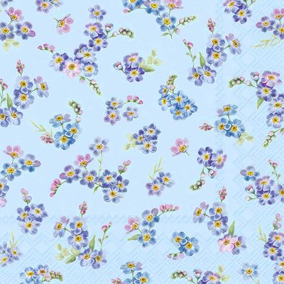 Decoupage Paper Napkins - Floral - Valeria Blue