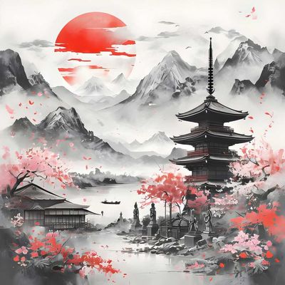 Decoupage Paper Napkins - Outdoor/Scenic - Asian Day