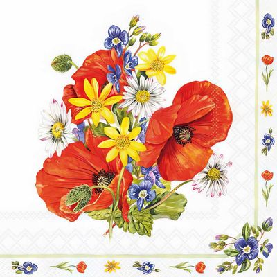 Decoupage Paper Napkins - Floral - Field Bouquet (1 Sheet)