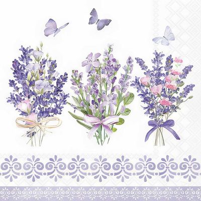Decoupage Paper Napkins - Floral - Lovely Lavender (1 Sheet)