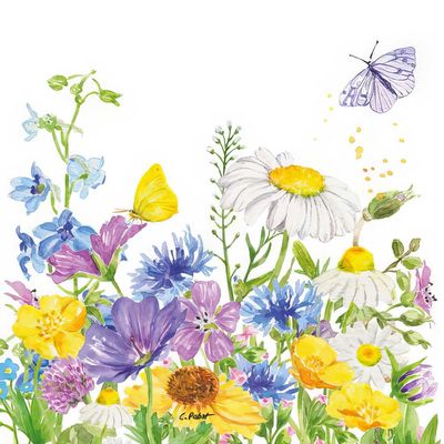 Decoupage Paper Napkins - Floral - Summer Flowers (1 Sheet)