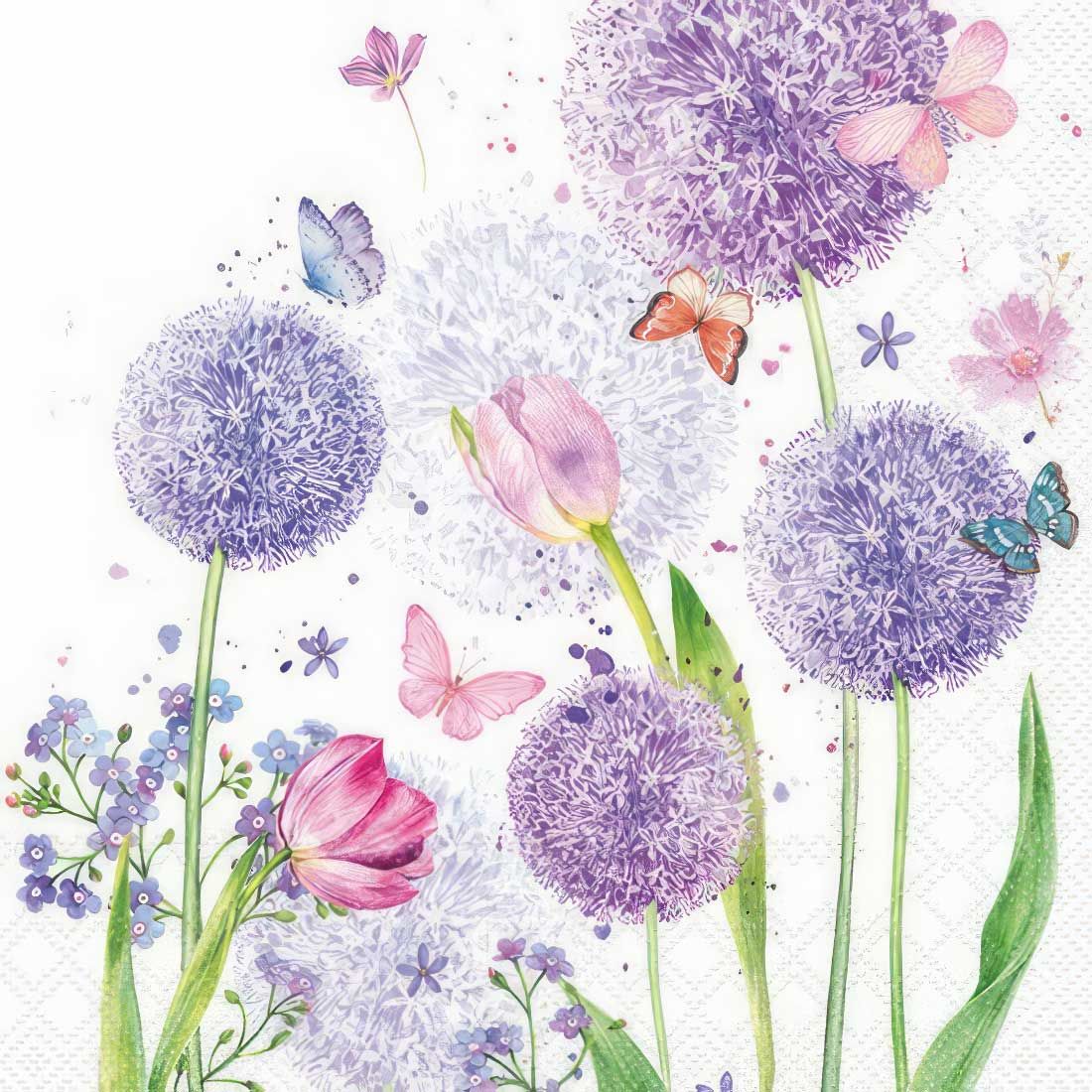 Decoupage Paper Napkins - Floral - Flower Beauty (1 Sheet)